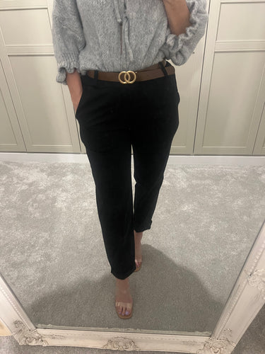 Black belted magic trousers