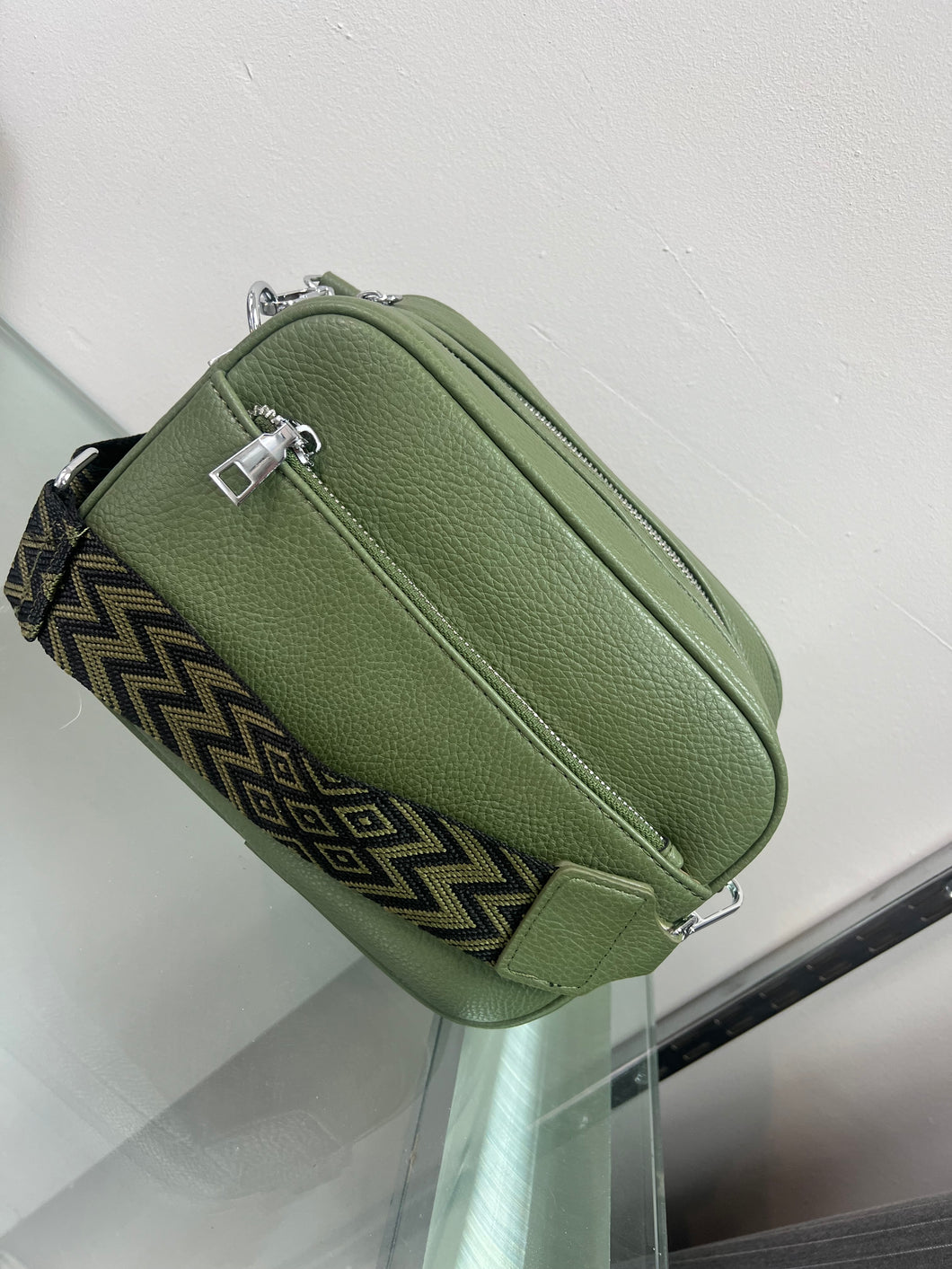 Khaki cross body bag