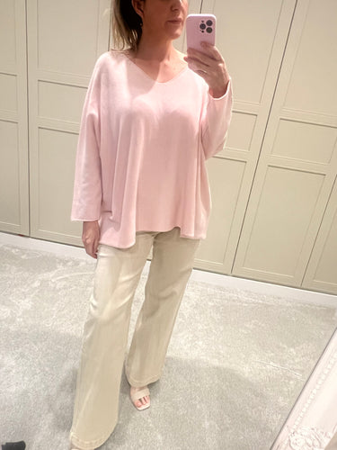 Light knit pink jumper