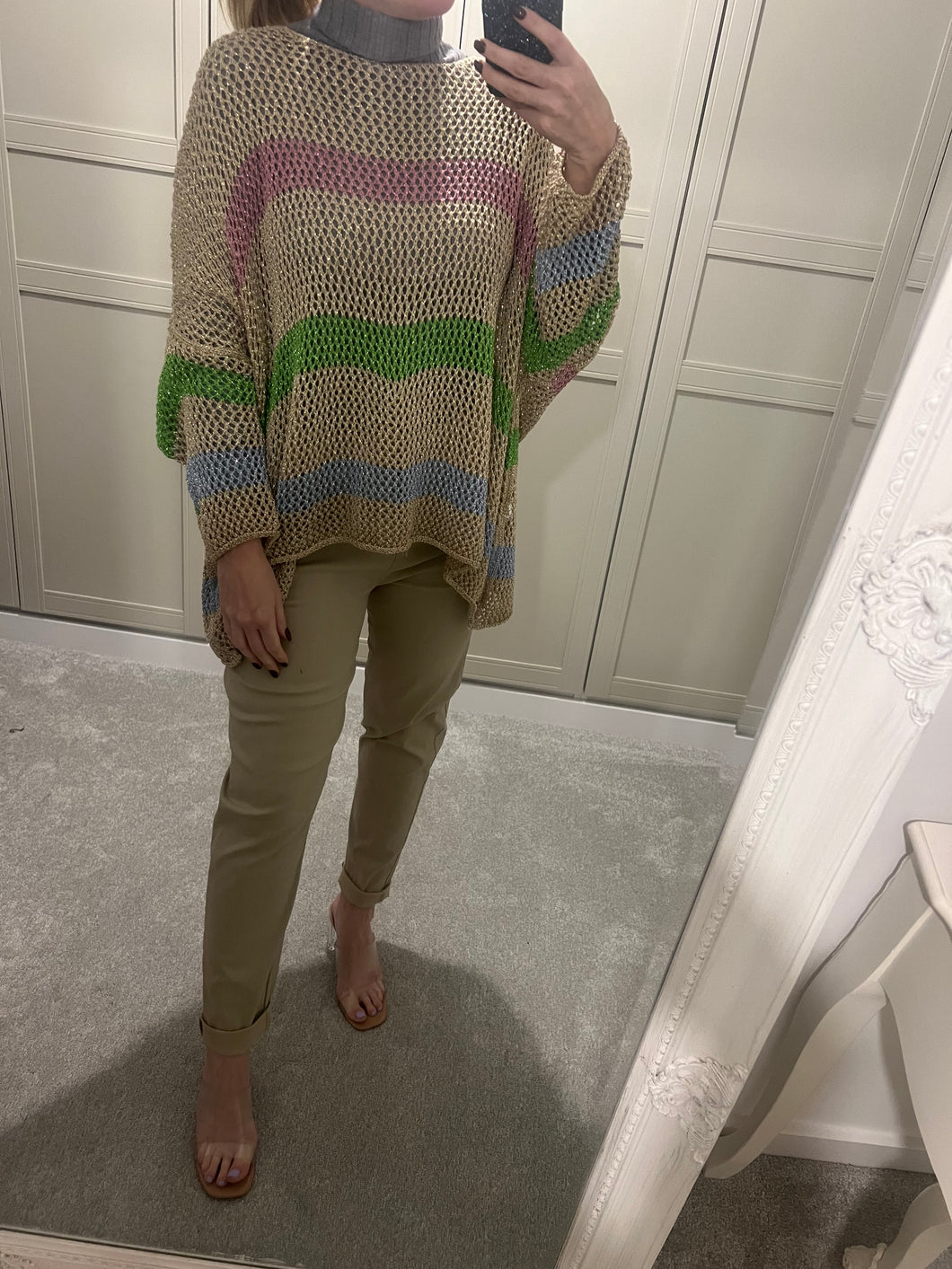 Glitter beige jumper