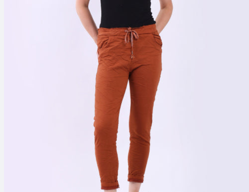 Rust orange magic pants