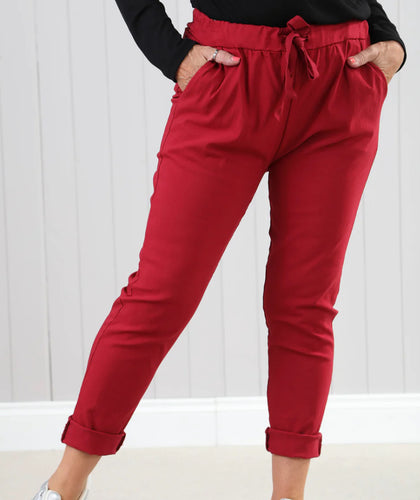 Red magic pants