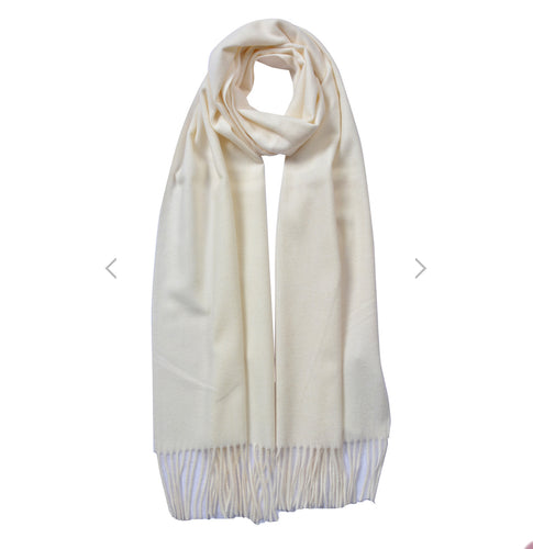 White cashmere blend scarf