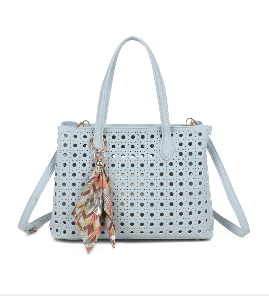 Blue scarf bag