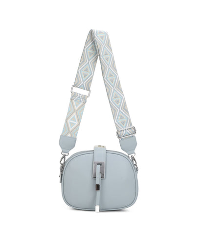 Blue cross body bag