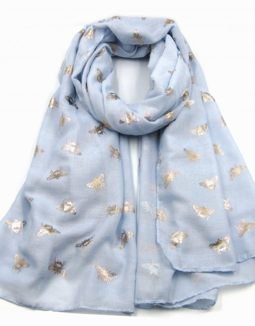 Blue bee scarf