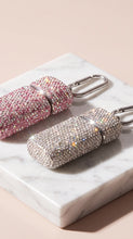 Crystal pink diamanté key ring portable ashtray