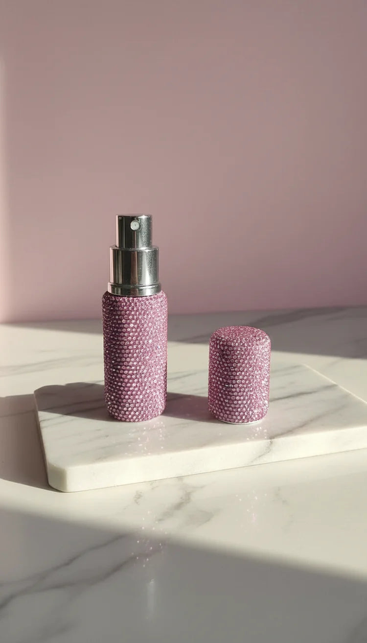 Crystal pink diamanté  perfume dispenser