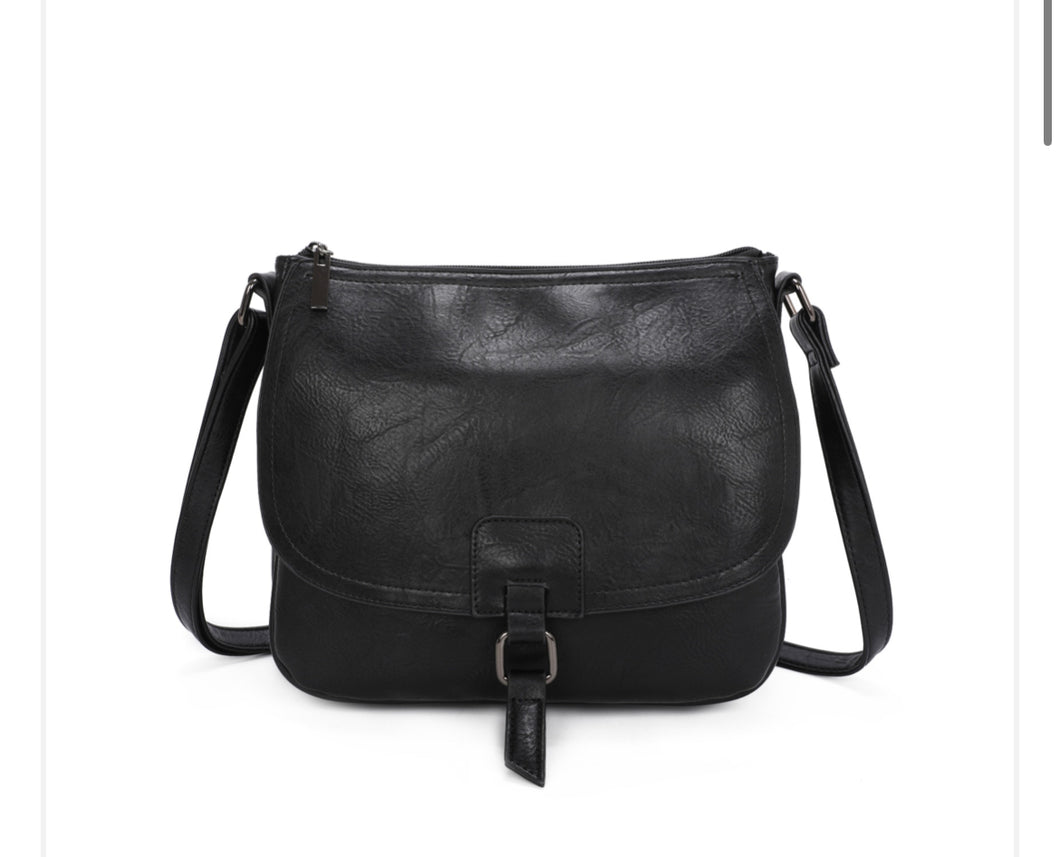 Black satchel bag
