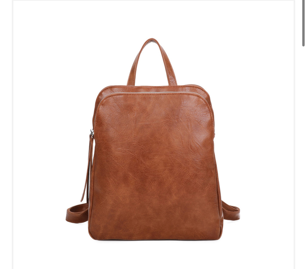 Brown tan backpack