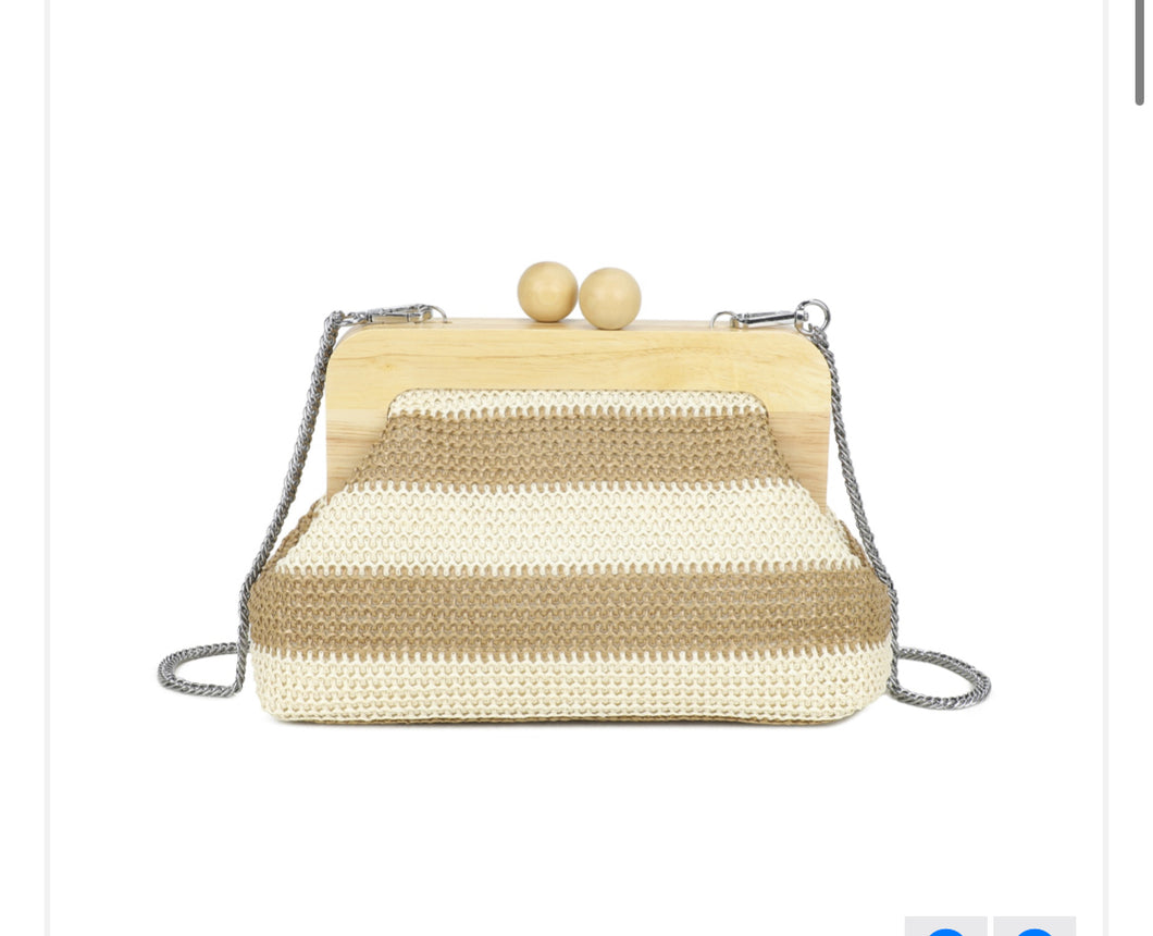 Woven clutch bag