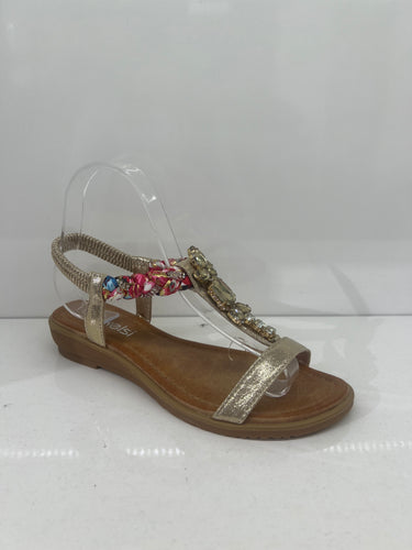 Gold diamanté sandals