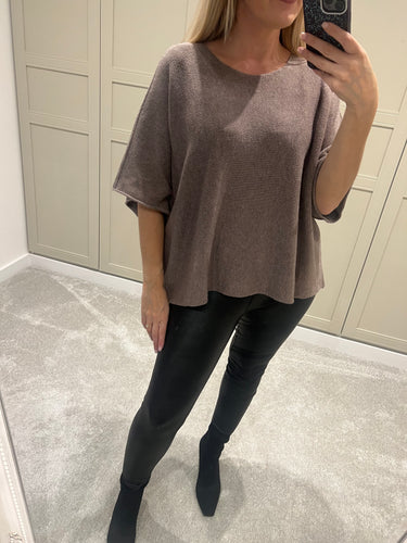 Mocha relaxed fit jumper