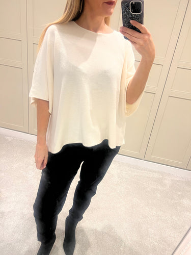 Cream relaxed fit jumper