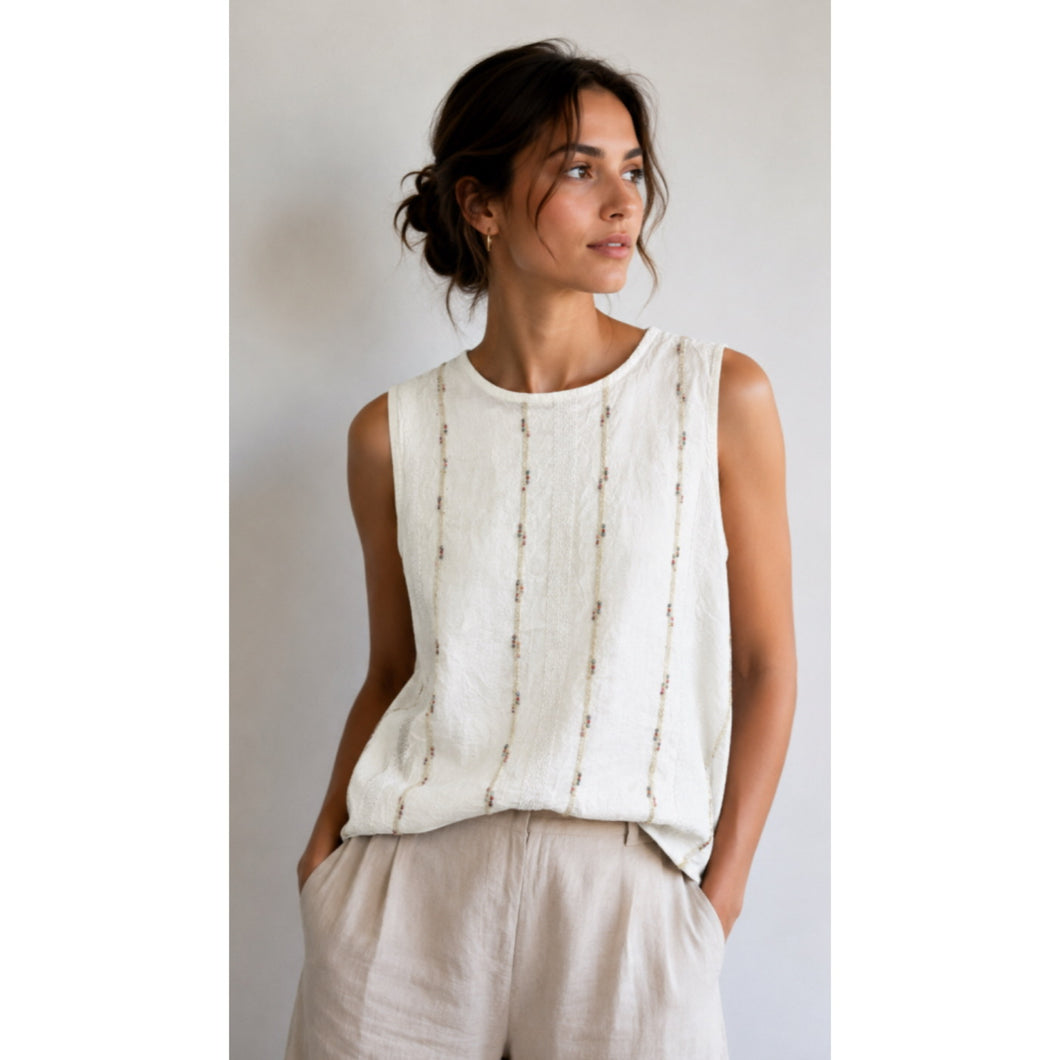 Cream vest top