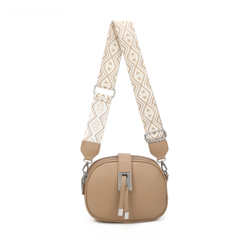 Beige cross body bag