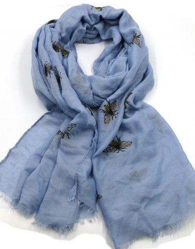 Blue glitter bee scarf