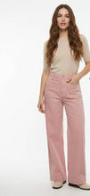 Pink wide leg jeans