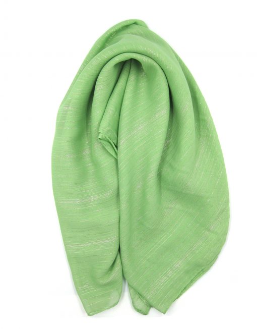 Green silver line scarf